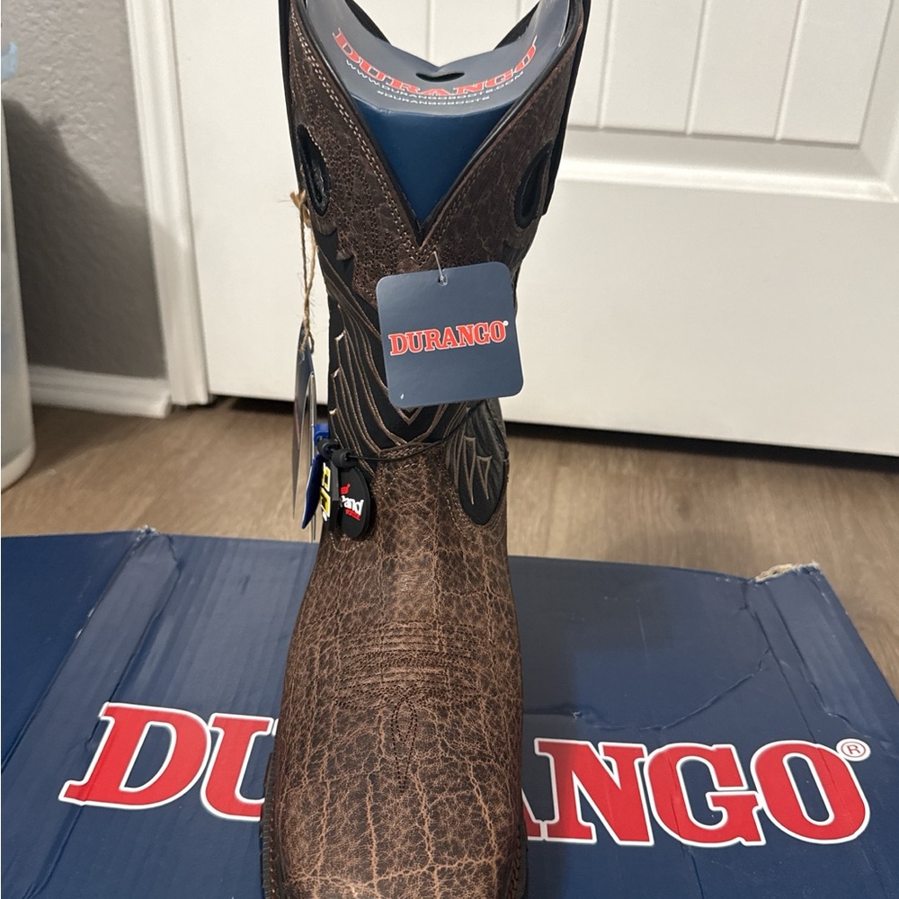 Durango Men's Distressed Brown Western Boots - Picture 5 of 9